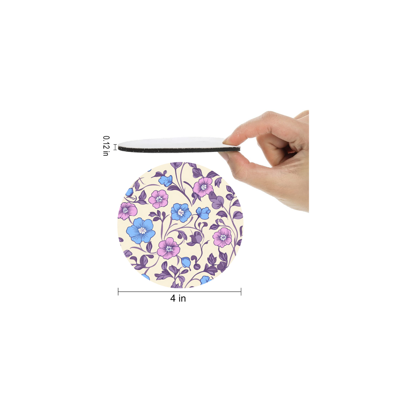 LAVENDER FLORAL COASTER